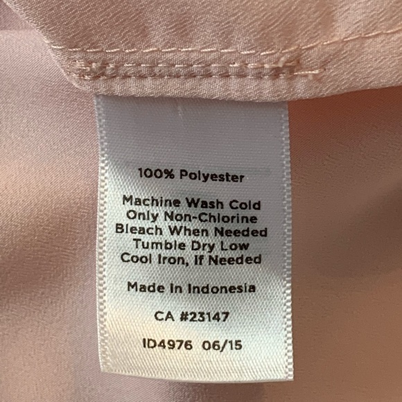 Talbots PINK Button Front Blouse Career Casual L lightweight office - Picture 3 of 9